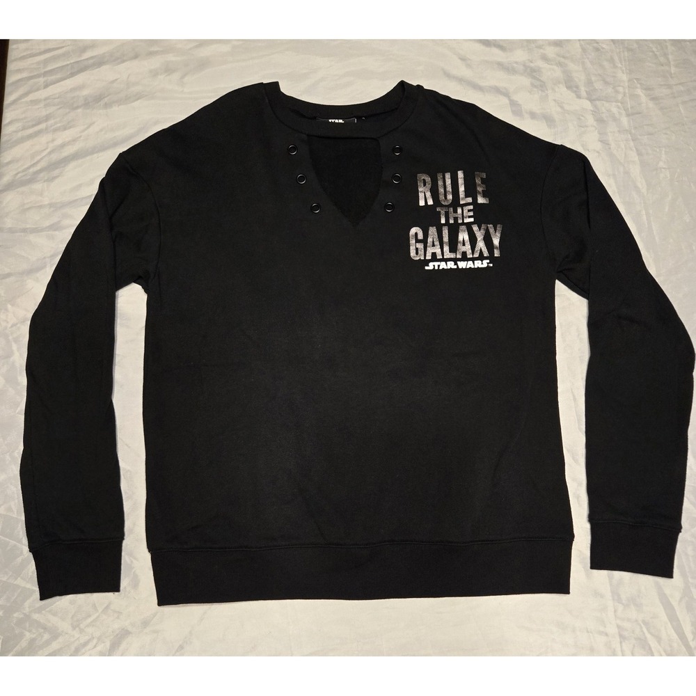 Star Wars Her Universe Rule The Galaxy Large Black Sweatshirt Pullover Shirt
